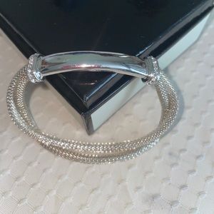 ID style stretchy silver bracelet